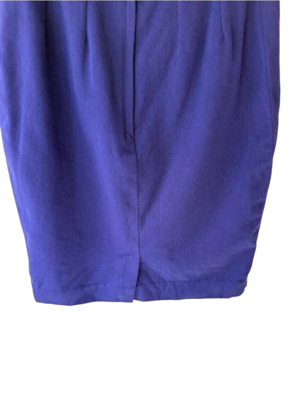 Theoreme Vintage Purple Wool Pencil Skirt Size 36 Quiet Luxury France European
